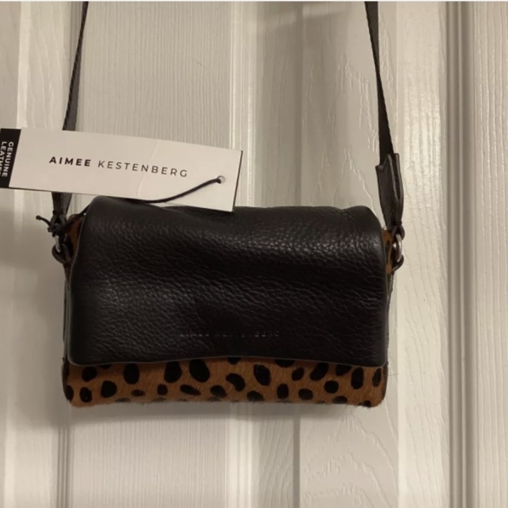 Aimee Kestenberg Black and Brown Crossbody Bag